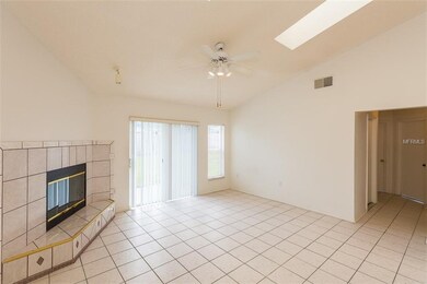 Light and bright Family Room with Skylights, Firep