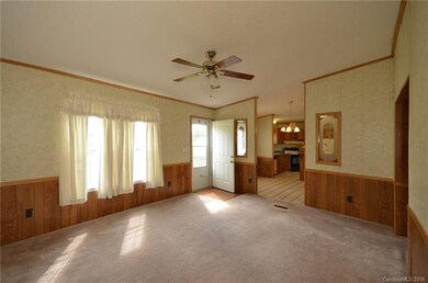 Entry to Living Room with vaulted ceiling