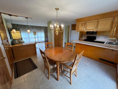 Dining room flows into living room