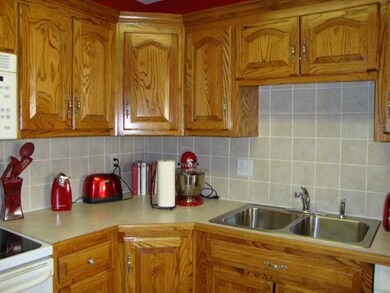 GLEAMING CABINETS IN FUNCTIONAL KITCHEN.