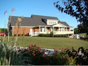 Rear view of home