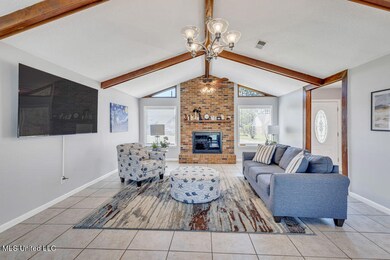 Vaulted living room