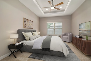 Primary Suite is spacious and has pretty recessed