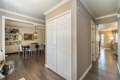 Large double guest closet in the main entry.