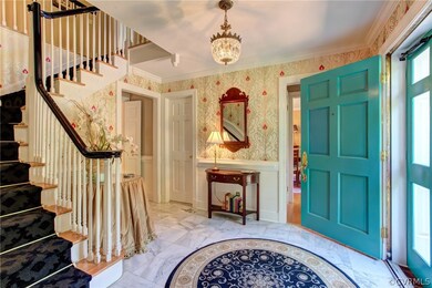 Foyer with marble Floor.