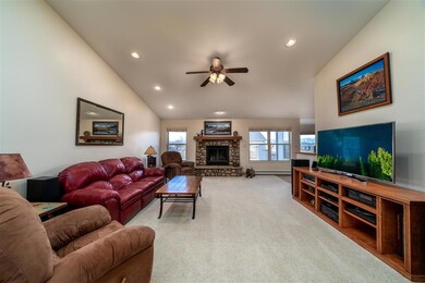 Living Room with vaulted ceilings