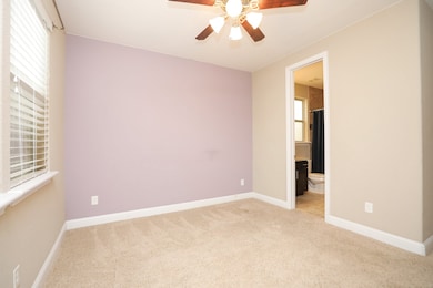 This downstairs room has an ensuite bath and close