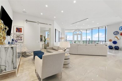 Expansive living area with separate seating areas