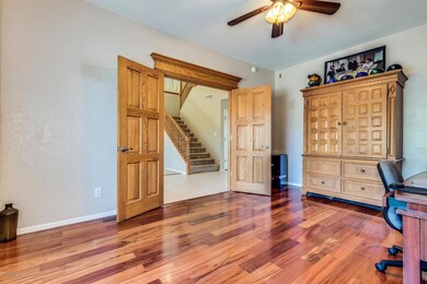 Office with Hardwood Floors