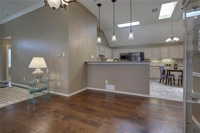 Dining area brings the living room and the kitchen