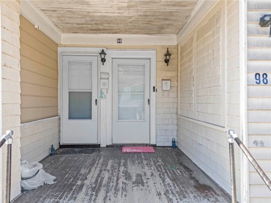 Separate entrances from the covered front porch