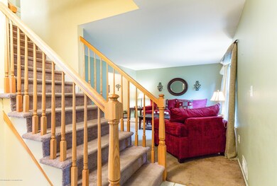 Staircase and Family Room