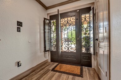 Beautiful wrought iron door, with all windows that