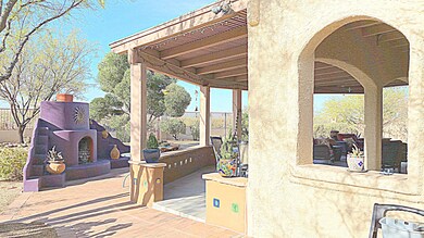 South view of covered patio