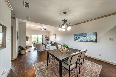 Dining room view open to living room