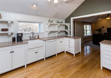 FARMHOUSE SINK & OPEN SHELVING!