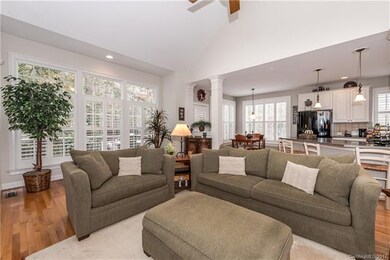 Open floor plan with large windows