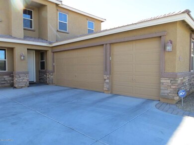 Side view of garage