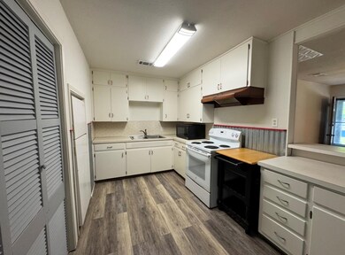 Kitchen featuring electric range, under cabinet r