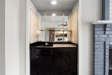 Close up of the wet bar