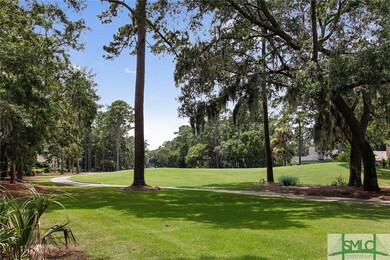 The lush green views afforded by the golf course a