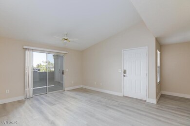 Spare room with light wood-type flooring, ceiling
