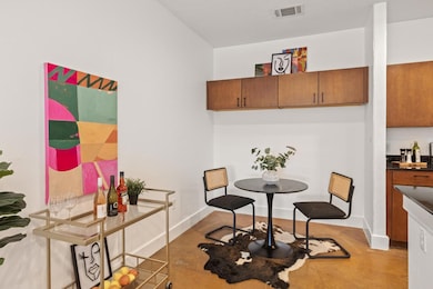 Dining space featuring baseboards