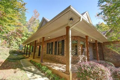 Front of the home features a wrap around porch.