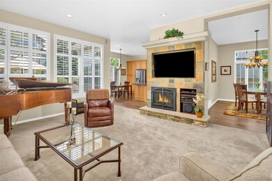Living room, custom fireplace/entertainment wall..