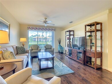 Large Great room with wood floors