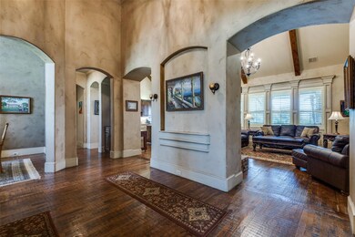 View from the entry to Dining room on the left, Fa