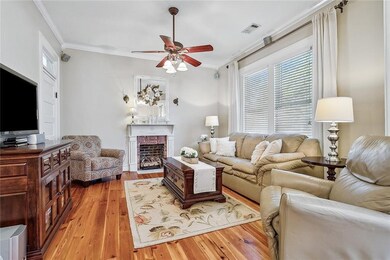 View of Living Room with Ventless Gas Log Fireplac