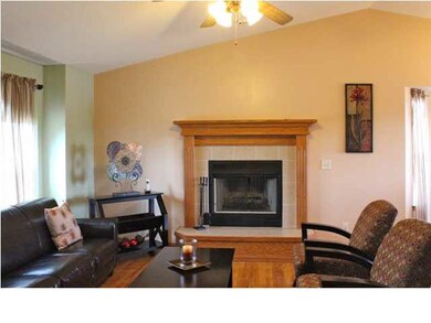 Wood Burning Fireplace with Gas Starter. Vaulted C