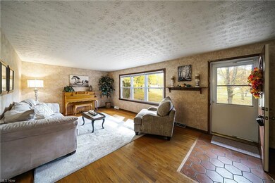 Living room with beautiful hardwood flooring.
