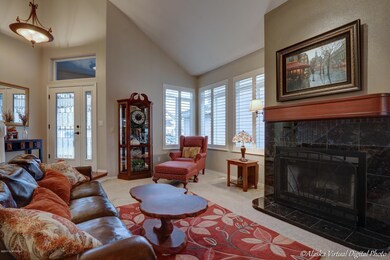 Living Room W/Wood Burning Fireplace