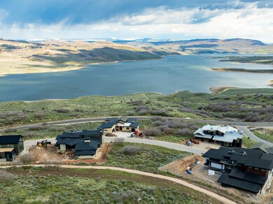 Drone / aerial view of a water and mountain view