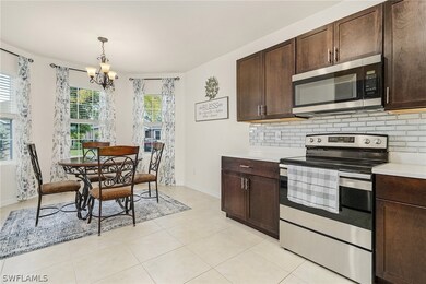 Kitchen with appliances with stainless steel finis