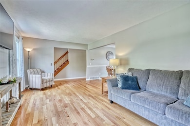 Living Room with hardwood floors.