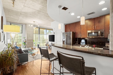 Kitchen featuring stainless steel appliances, a w