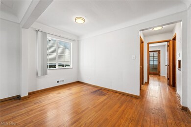 Dining area with light hardwood / wood-style floors