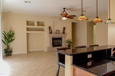 Breakfast bar opens to family room