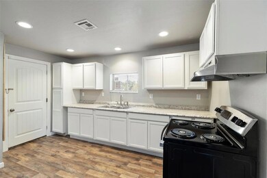 Kitchen with range