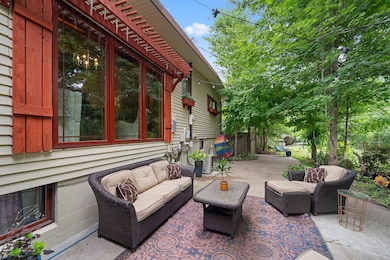 Backyard sitting area