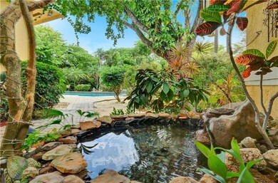 One of 4 rock ponds throughout the grounds, this c