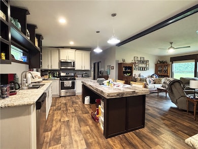 Kitchen with eat at island