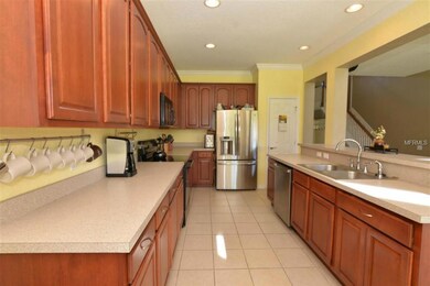 Kitchen has ample cabinet space.