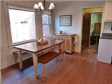 Eating area in the kitchen.  Notice the great wind
