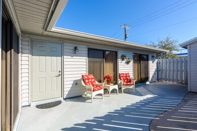 Fully fenced front courtyard