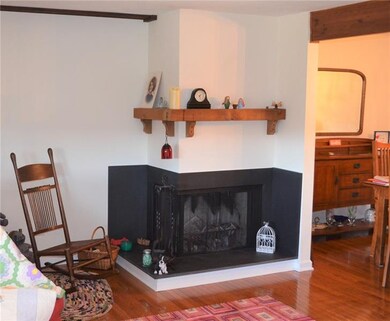 Log burning fireplace