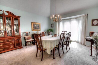 Plenty of room for all the dining room furniture.